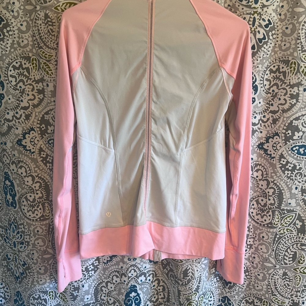 Lululemon Athletica Pink and Gray Full Zip Jacket - Picture 4 of 6
